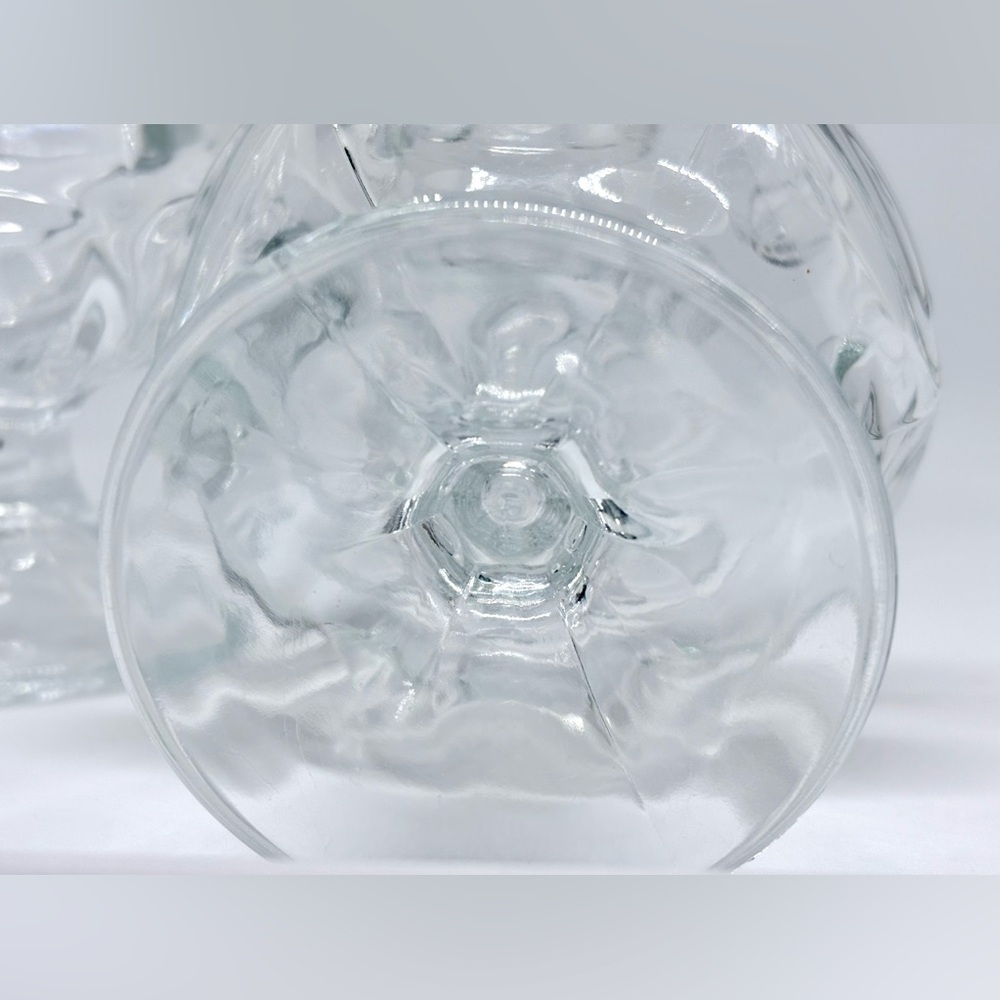 Vintage Clear Pressed Glass Sherbet Dessert Cups Set of 3 Swirl Panel - Picture 7 of 7